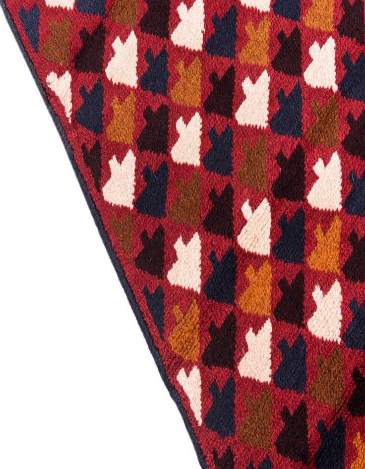 Detail image of  3' x 4' 4  Hand Knotted Balouch Wool Rug