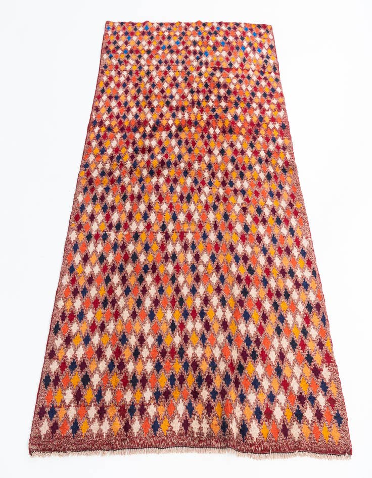 Detail image of  4' 10 x 6'  Hand Knotted Balouch Wool Rug