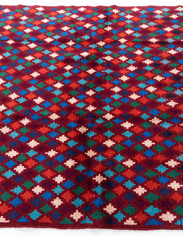 Detail image of  5' x 6' 7  Hand Knotted Balouch Wool Rug