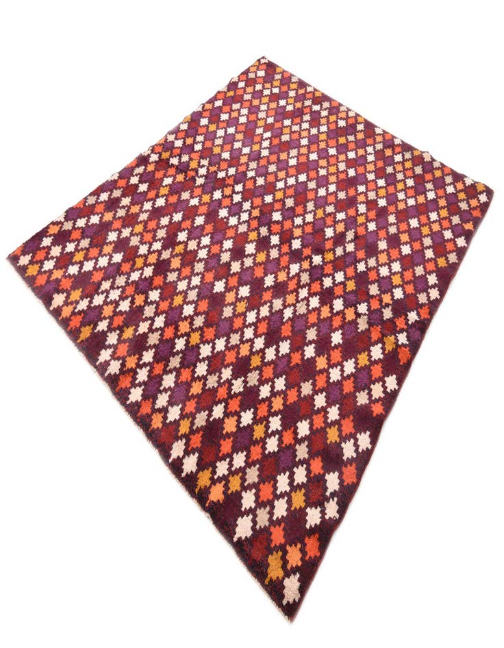 Detail image of  5' 9 x 6' 9  Hand Knotted Balouch Wool Rug