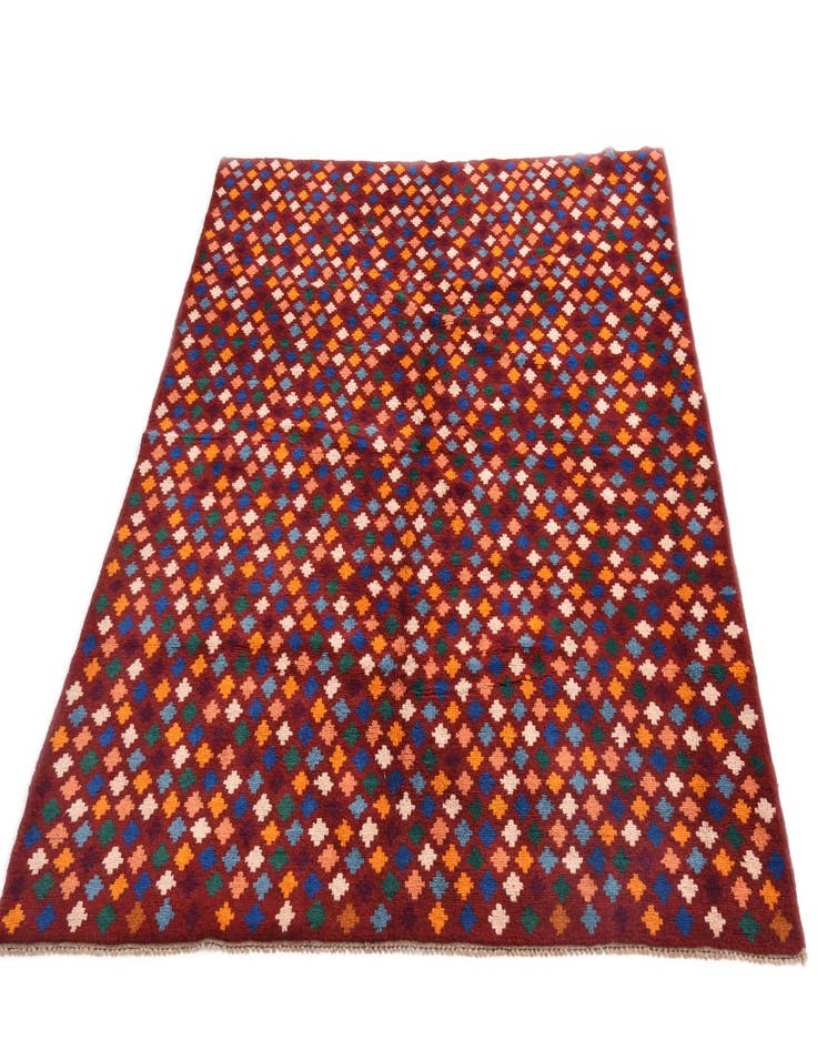 Detail image of  6' 2 x 8'  Hand Knotted Balouch Wool Rug