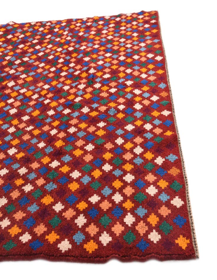 Detail image of  6' 2 x 8'  Hand Knotted Balouch Wool Rug