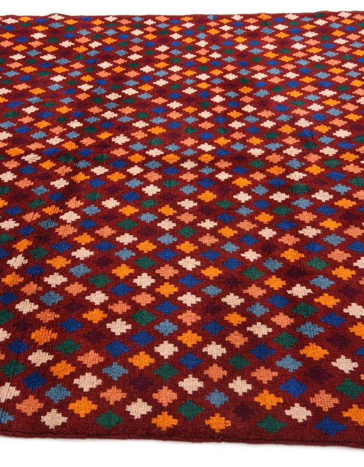 Detail image of  6' 2 x 8'  Hand Knotted Balouch Wool Rug