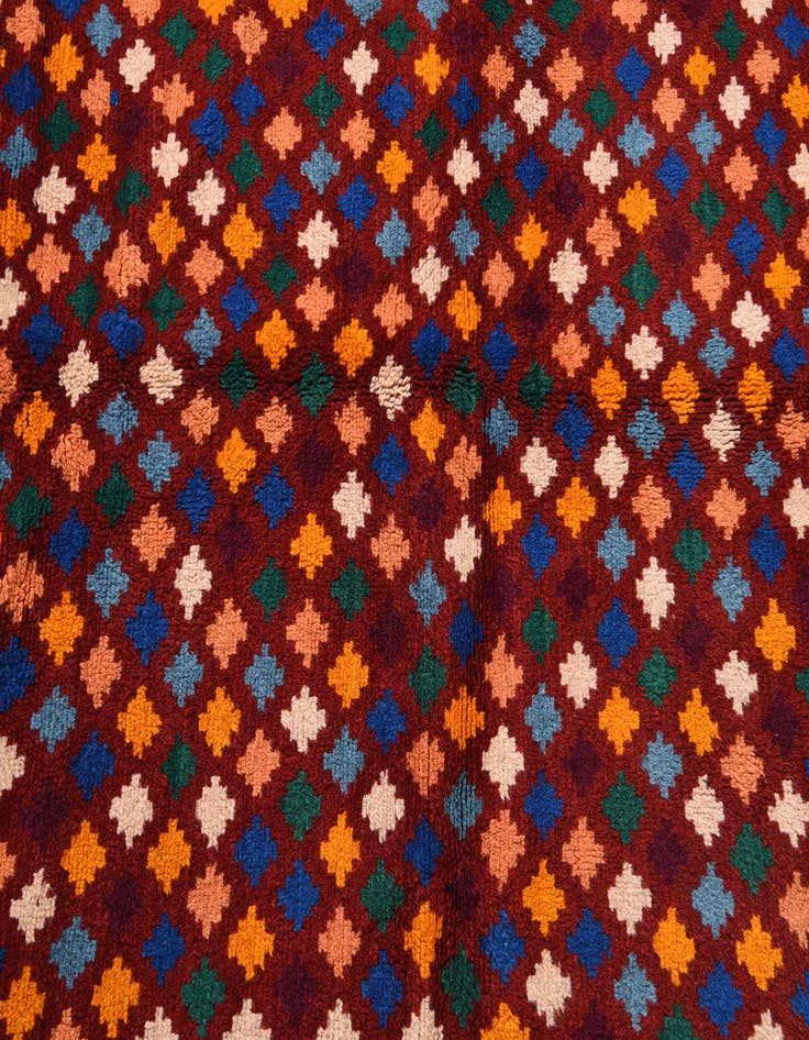 Detail image of  6' 2 x 8'  Hand Knotted Balouch Wool Rug