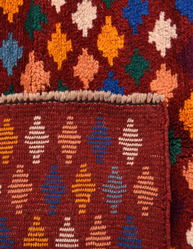 Detail image of  6' 2 x 8'  Hand Knotted Balouch Wool Rug