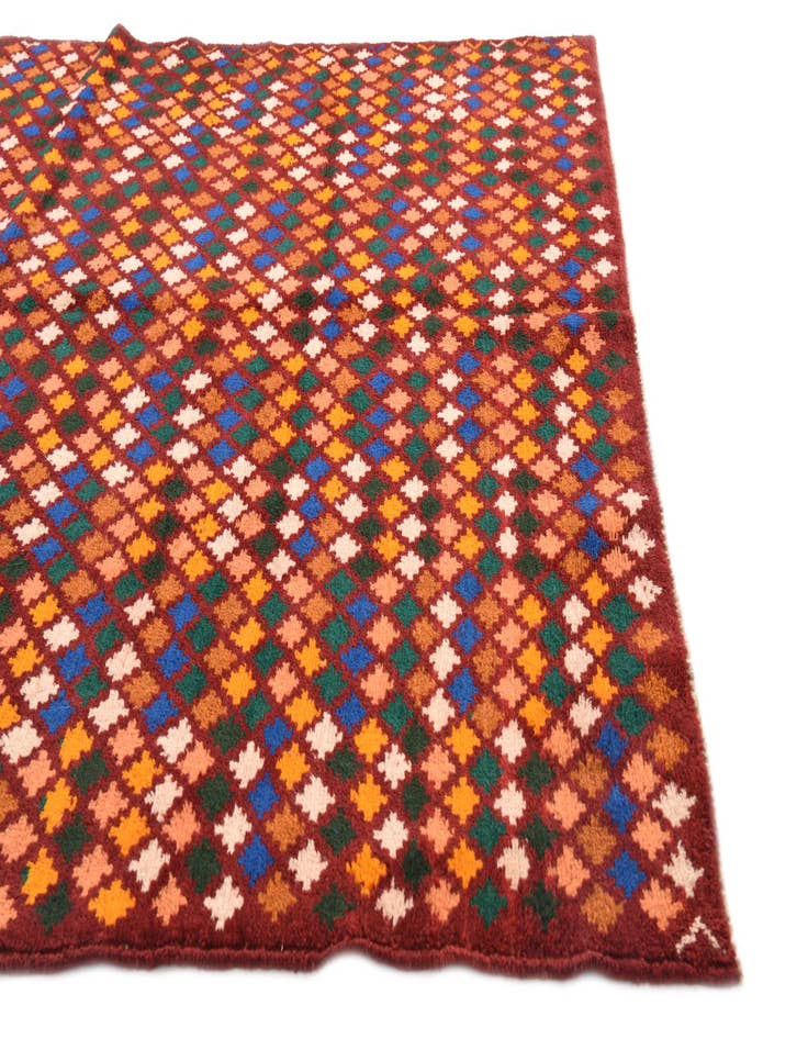 Detail image of  6' 1 x 8'  Hand Knotted Balouch Wool Rug