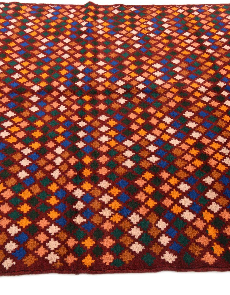 Detail image of  6' 1 x 8'  Hand Knotted Balouch Wool Rug