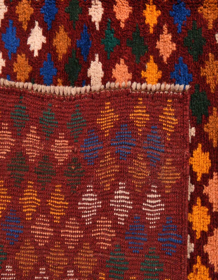Detail image of  6' 1 x 8'  Hand Knotted Balouch Wool Rug