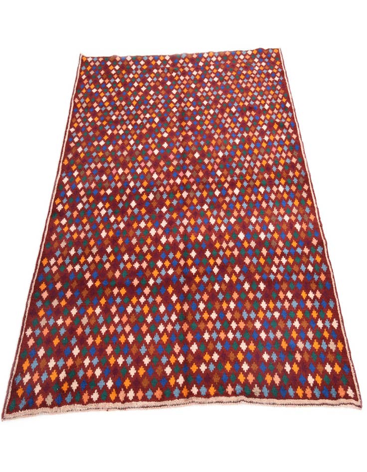 Detail image of  6' 4 x 7' 10  Hand Knotted Balouch Wool Rug