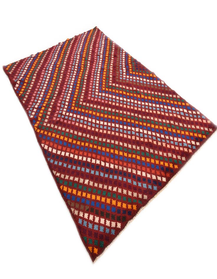 Detail image of  5' 8 x 8' 1  Hand Knotted Balouch Wool Rug