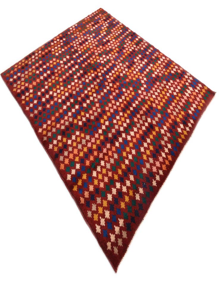 Detail image of  6' 2 x 7' 3  Hand Knotted Balouch Wool Rug