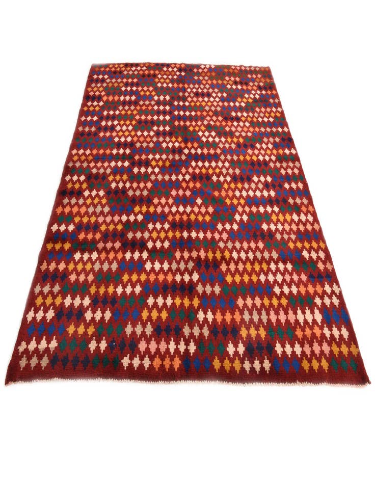 Detail image of  6' 2 x 7' 3  Hand Knotted Balouch Wool Rug