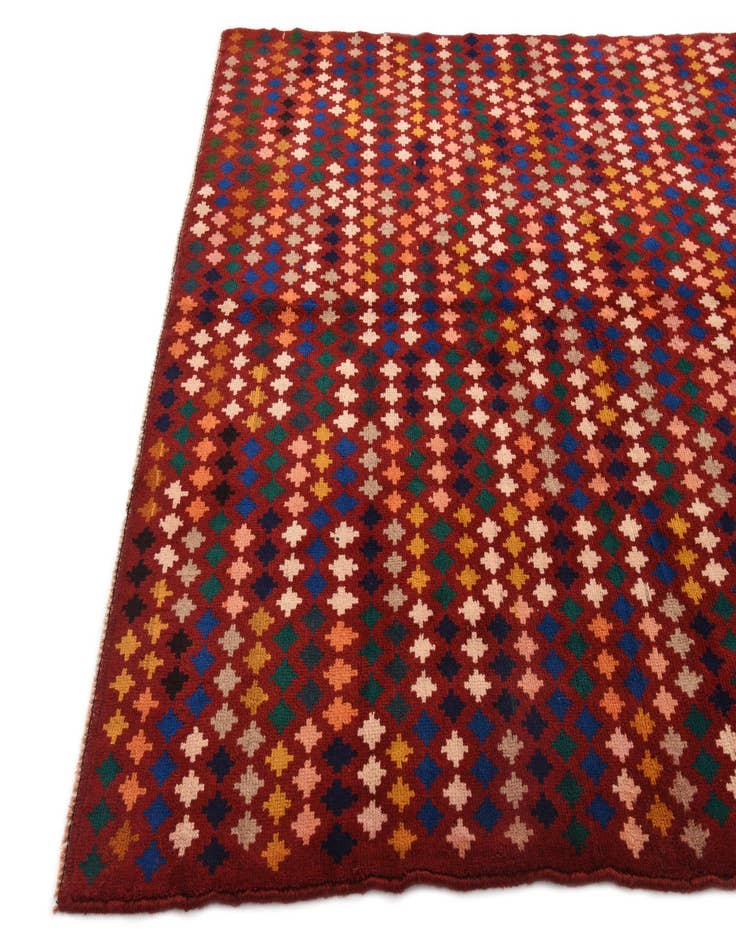 Detail image of  6' 2 x 7' 3  Hand Knotted Balouch Wool Rug