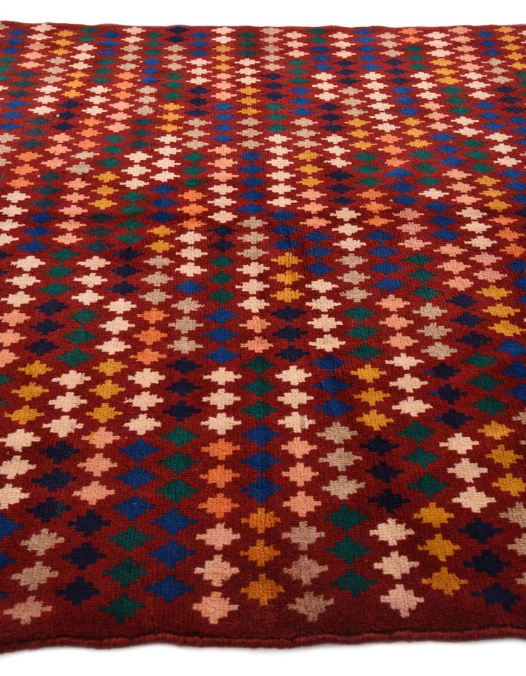 Detail image of  6' 2 x 7' 3  Hand Knotted Balouch Wool Rug