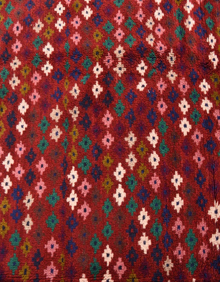 Detail image of  6' 9 x 9' 11  Hand Knotted Balouch Wool Rug
