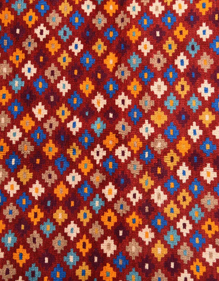 Detail image of  4' 8 x 7' 6  Hand Knotted Balouch Wool Rug