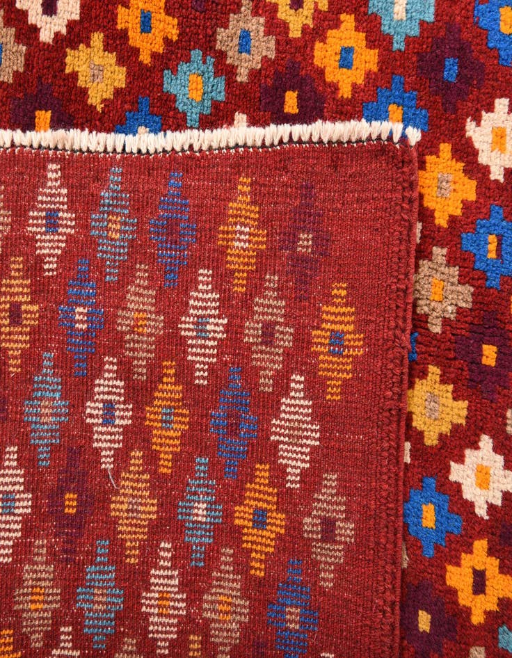 Detail image of  4' 8 x 7' 6  Hand Knotted Balouch Wool Rug