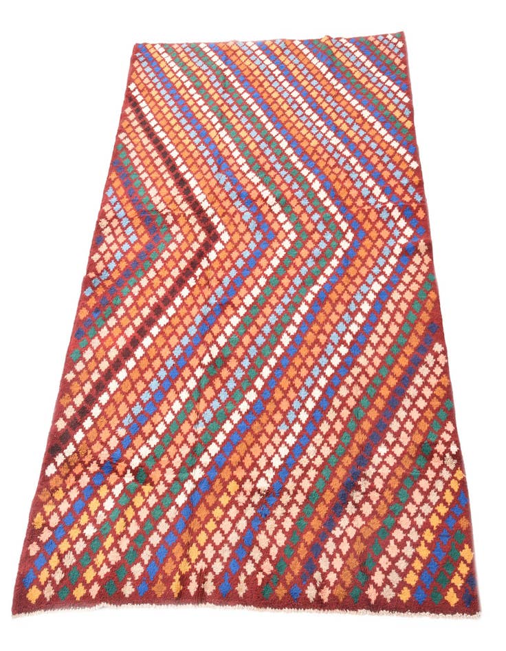 Detail image of  5' 6 x 8' 1  Hand Knotted Balouch Wool Rug