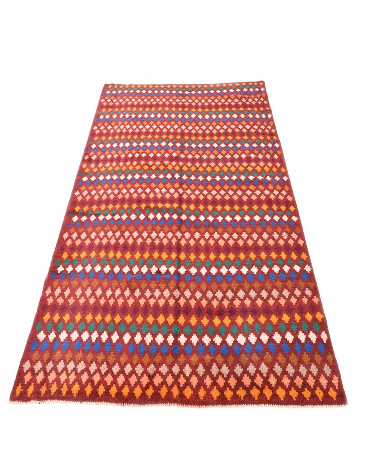 Detail image of  6' x 7' 10  Hand Knotted Balouch Wool Rug