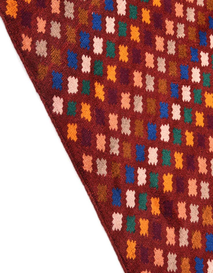 Detail image of  6' x 7' 10  Hand Knotted Balouch Wool Rug