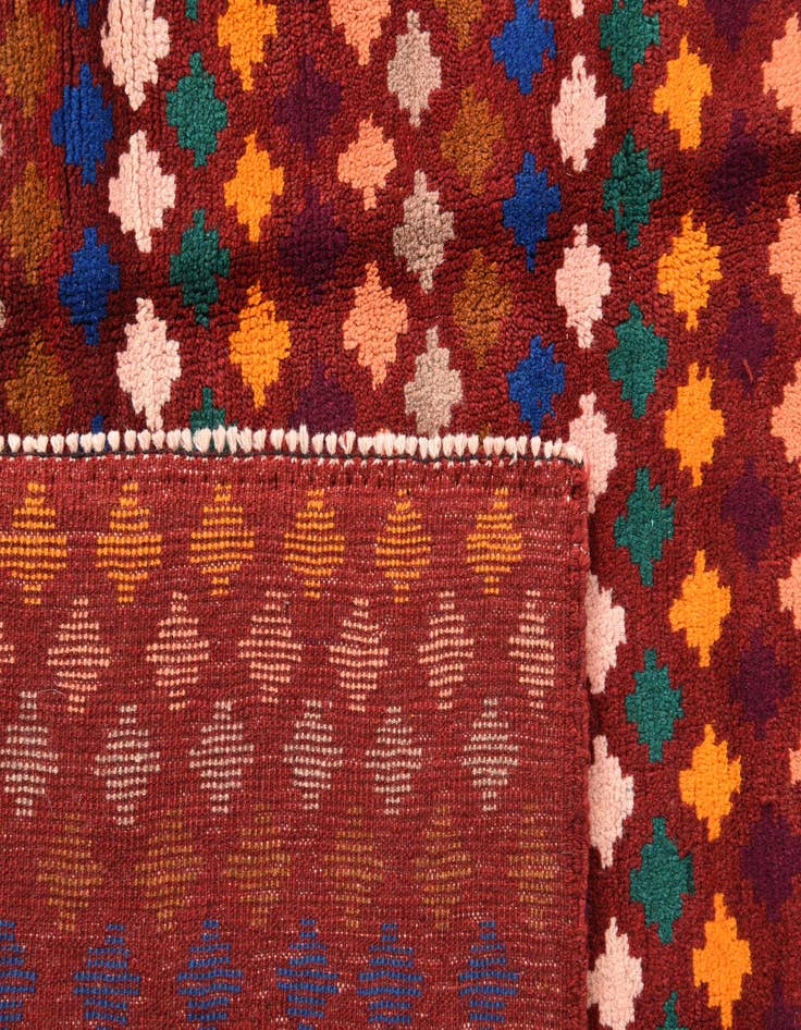 Detail image of  6' x 7' 10  Hand Knotted Balouch Wool Rug