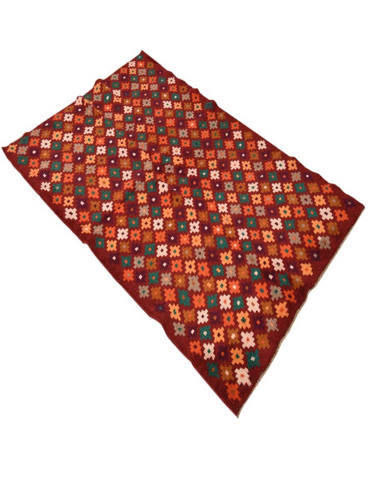 Detail image of  3' 8 x 6'  Hand Knotted Balouch Wool Rug