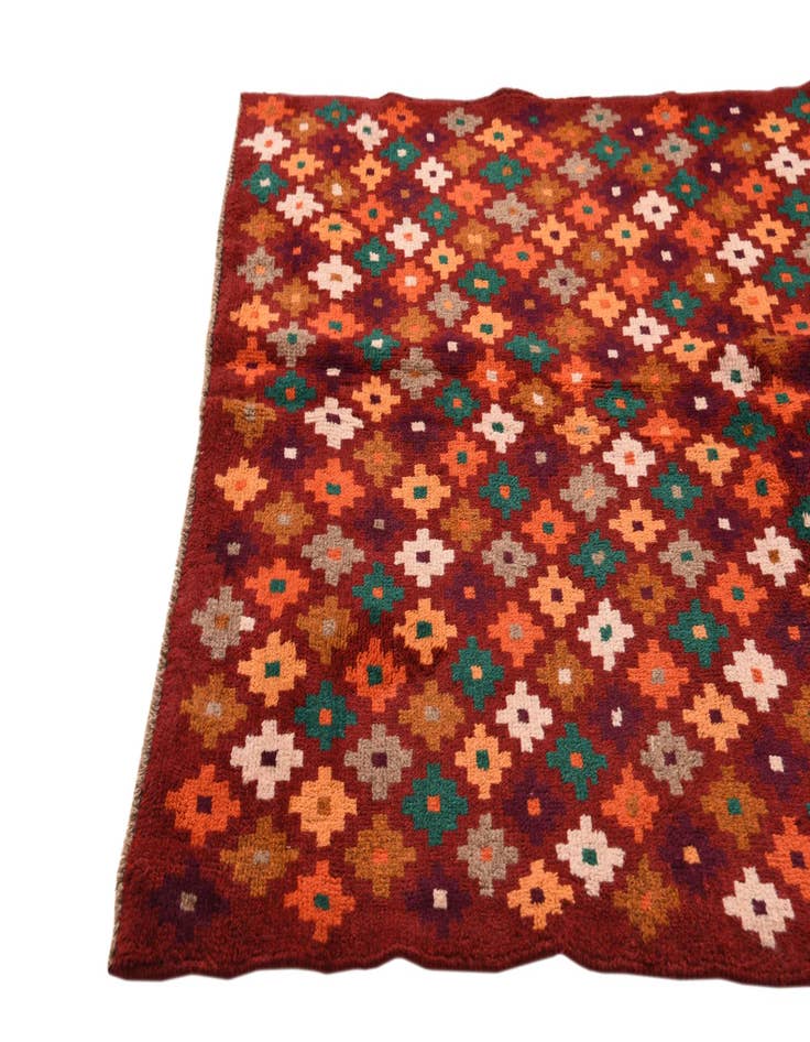 Detail image of  3' 8 x 6'  Hand Knotted Balouch Wool Rug