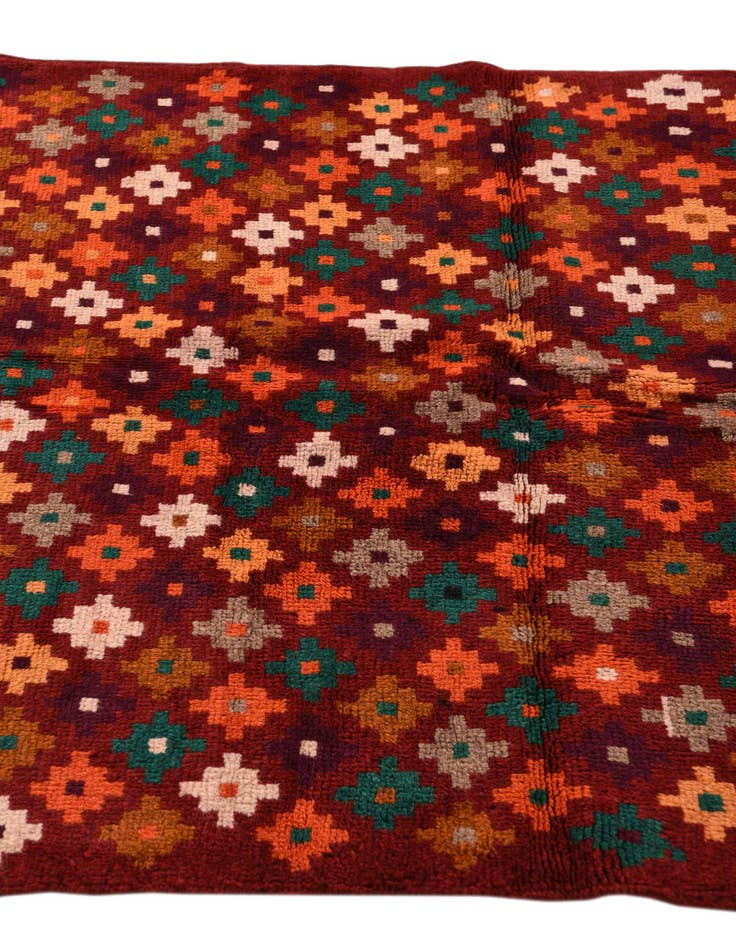 Detail image of  3' 8 x 6'  Hand Knotted Balouch Wool Rug