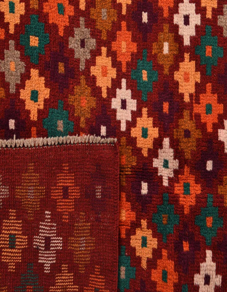 Detail image of  3' 8 x 6'  Hand Knotted Balouch Wool Rug