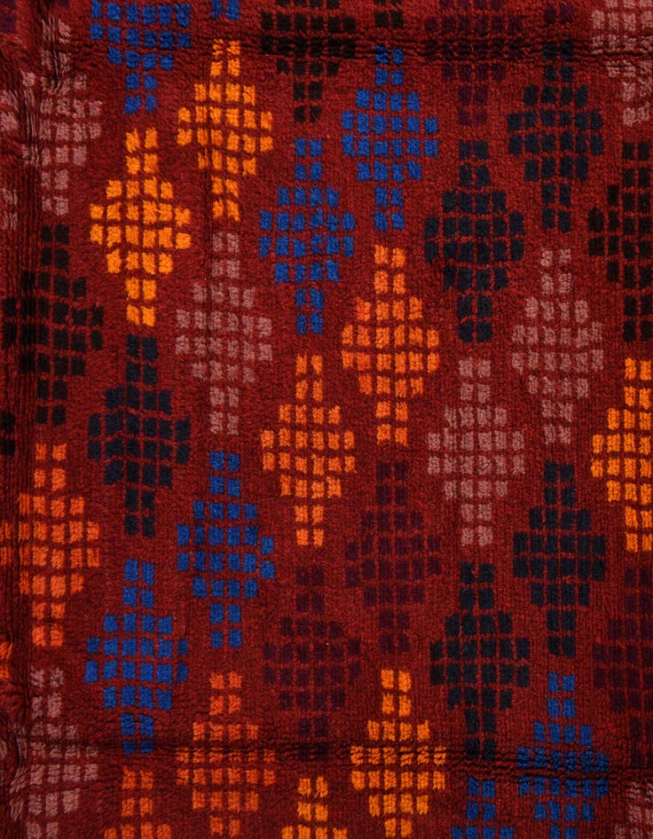 Detail image of  3' 10 x 6'  Hand Knotted Balouch Wool Rug