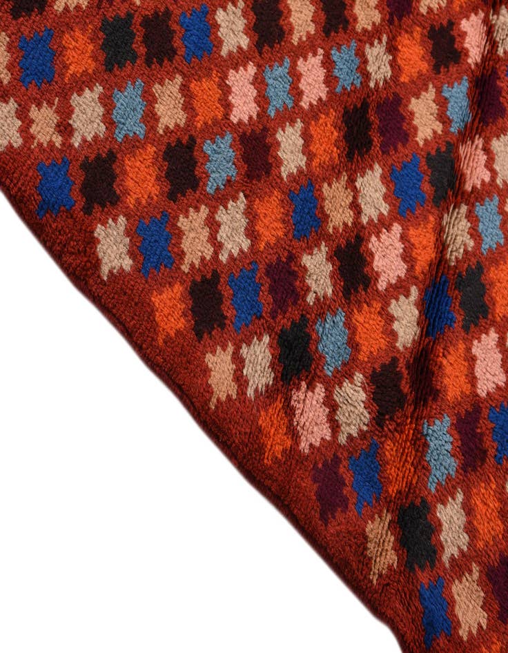 Detail image of  3' 7 x 6'  Hand Knotted Balouch Wool Rug