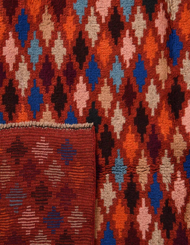 Detail image of  3' 7 x 6'  Hand Knotted Balouch Wool Rug