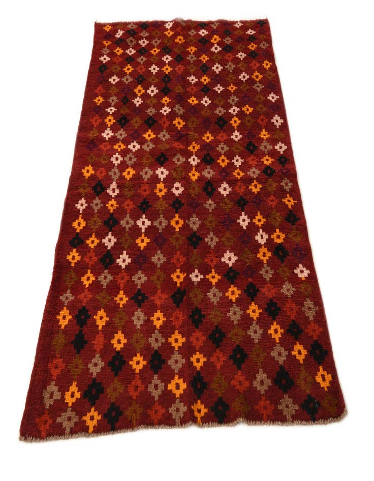 Detail image of  3' 9 x 5' 10  Hand Knotted Balouch Wool Rug