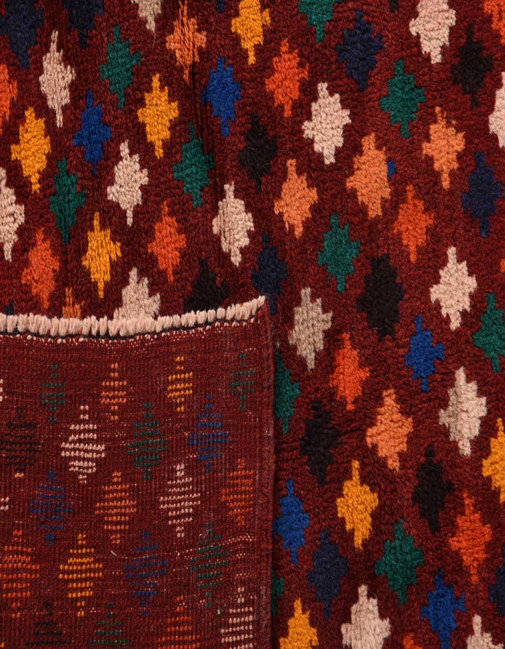 Detail image of  6' 9 x 9' 10  Hand Knotted Balouch Wool Rug