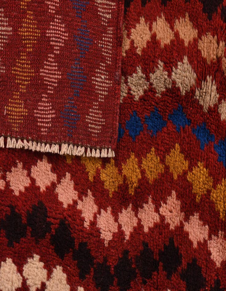 Detail image of  6' 9 x 9' 4  Hand Knotted Balouch Wool Rug