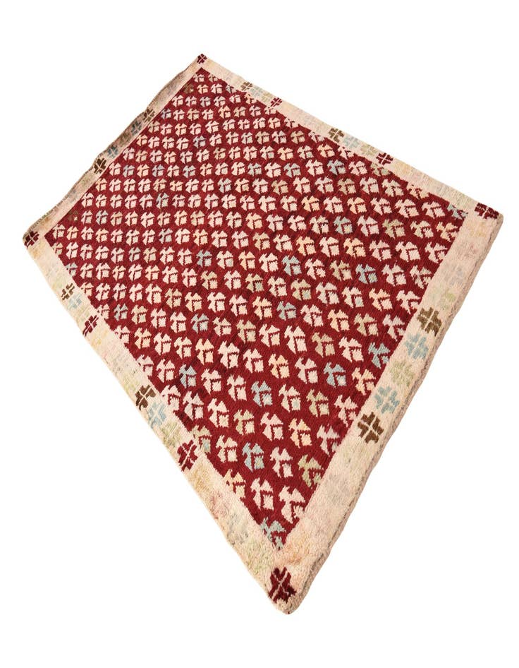 Detail image of  4' 1 x 6' 5  Hand Knotted Balouch Wool Rug