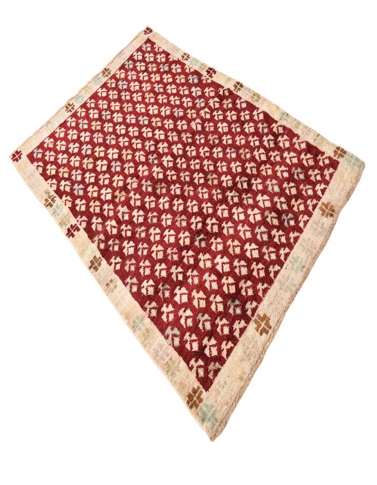 Detail image of  4' 2 x 6' 2  Hand Knotted Balouch Wool Rug