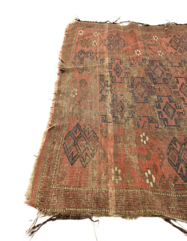 Detail image of  2' 9 x 5'  Hand Knotted Balouch Persian Wool Rug