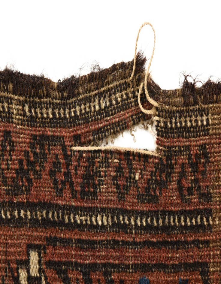 Detail image of  2' 9 x 5'  Hand Knotted Balouch Persian Wool Rug