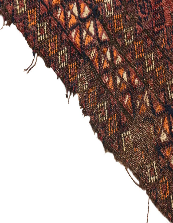 Detail image of  3' x 4' 6  Hand Knotted Balouch Persian Wool Rug