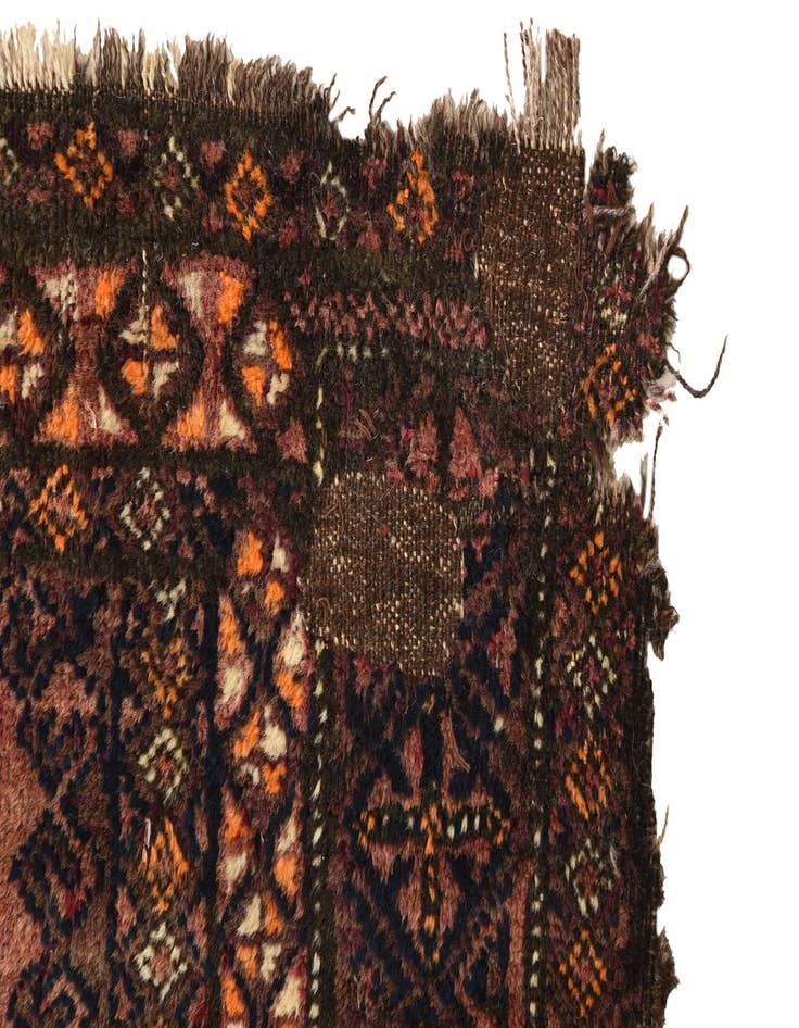 Detail image of  3' x 4' 6  Hand Knotted Balouch Persian Wool Rug