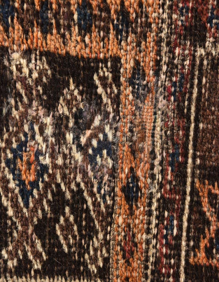 Detail image of  3' 4 x 4' 10  Hand Knotted Balouch Persian Wool Rug