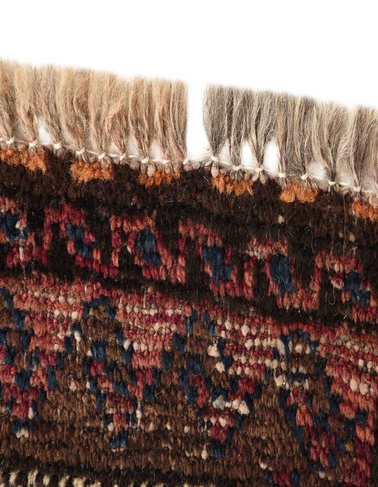 Detail image of  3' 4 x 4' 10  Hand Knotted Balouch Persian Wool Rug