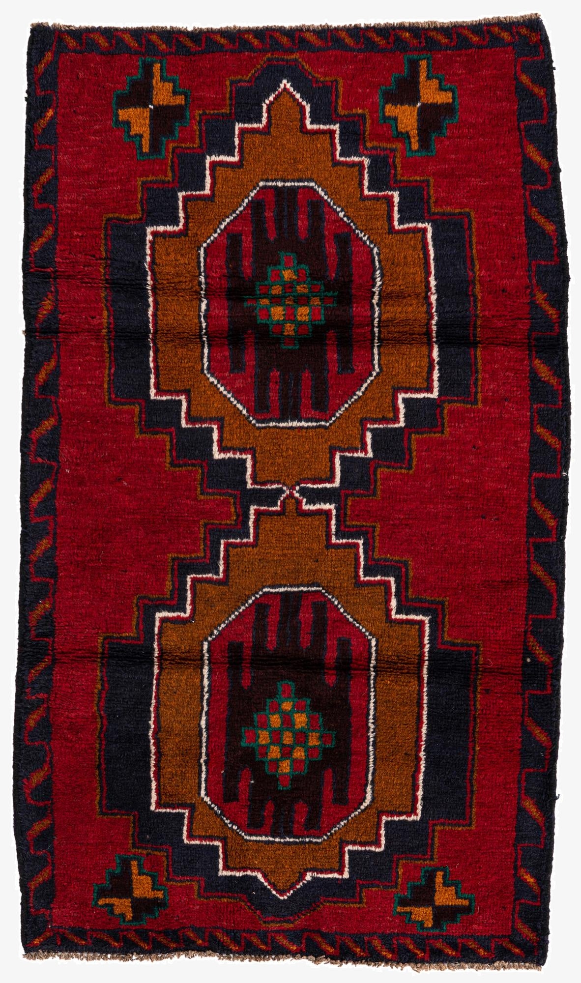  2' 10 x 4' 10  Hand Knotted Balouch Persian Wool Rug