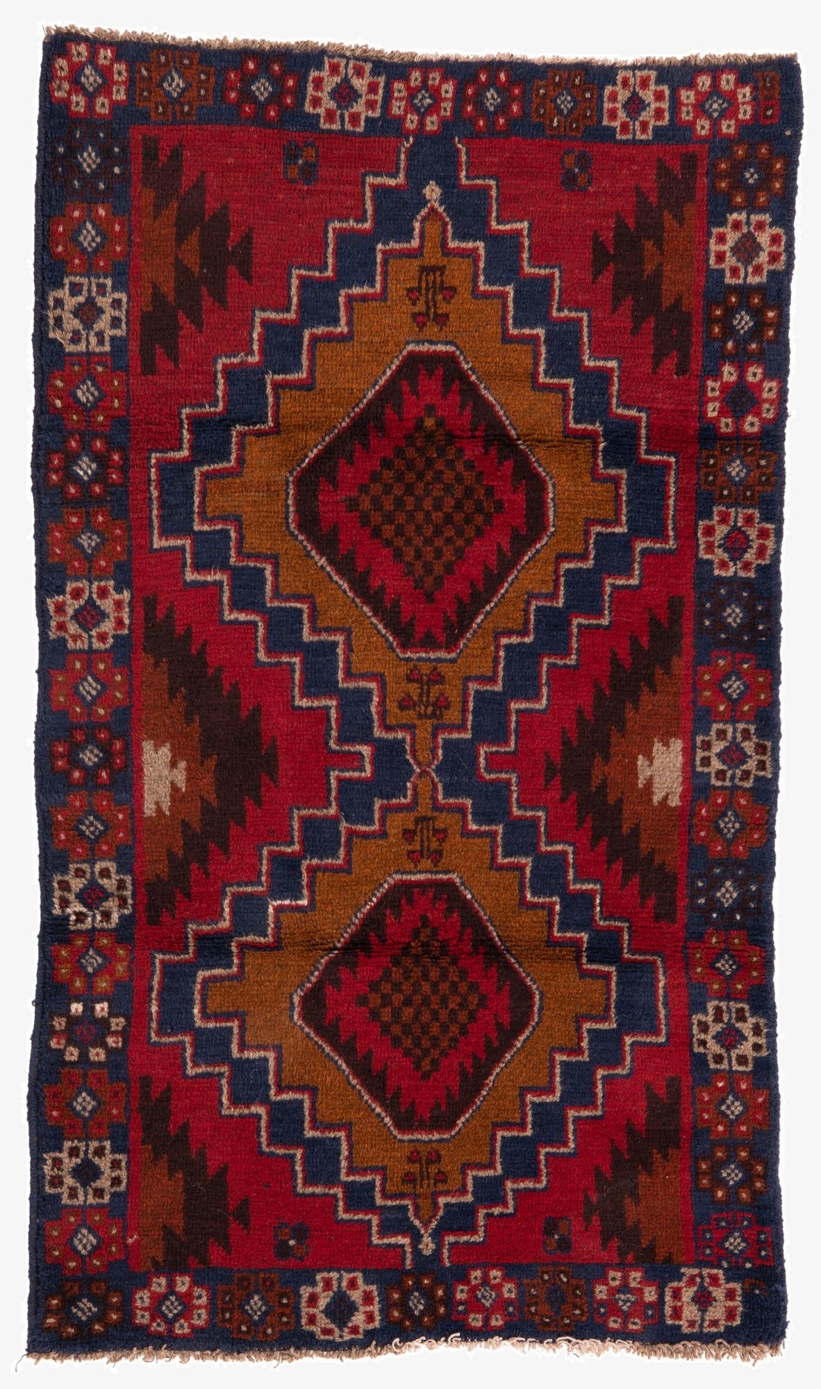  2' 10 x 4' 10  Hand Knotted Balouch Persian Wool Rug