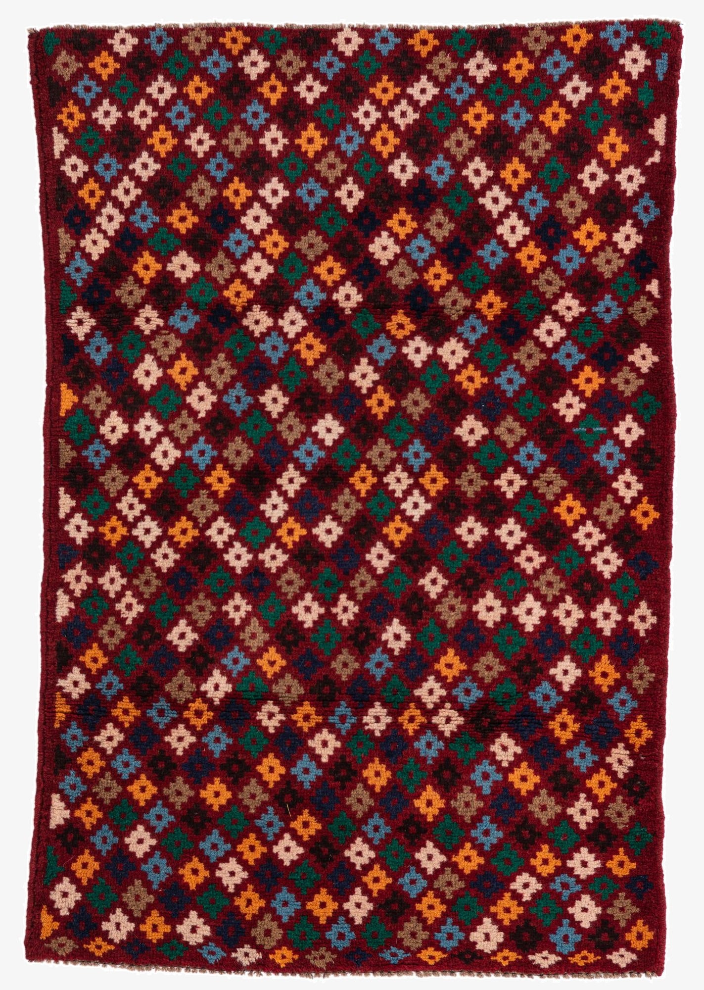  3' x 4' 4  Hand Knotted Balouch Wool Rug