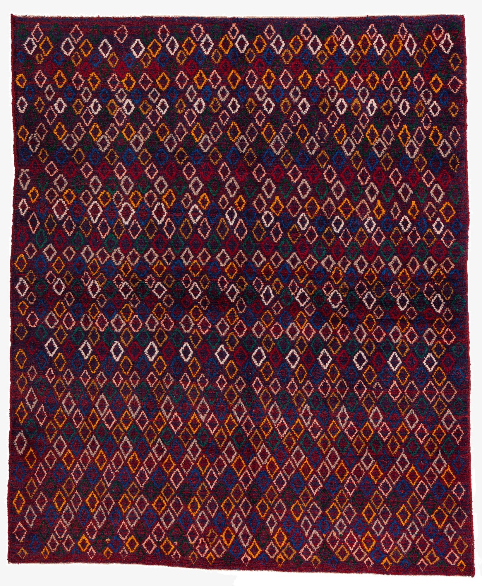  5' 4 x 6' 5  Hand Knotted Balouch Wool Rug