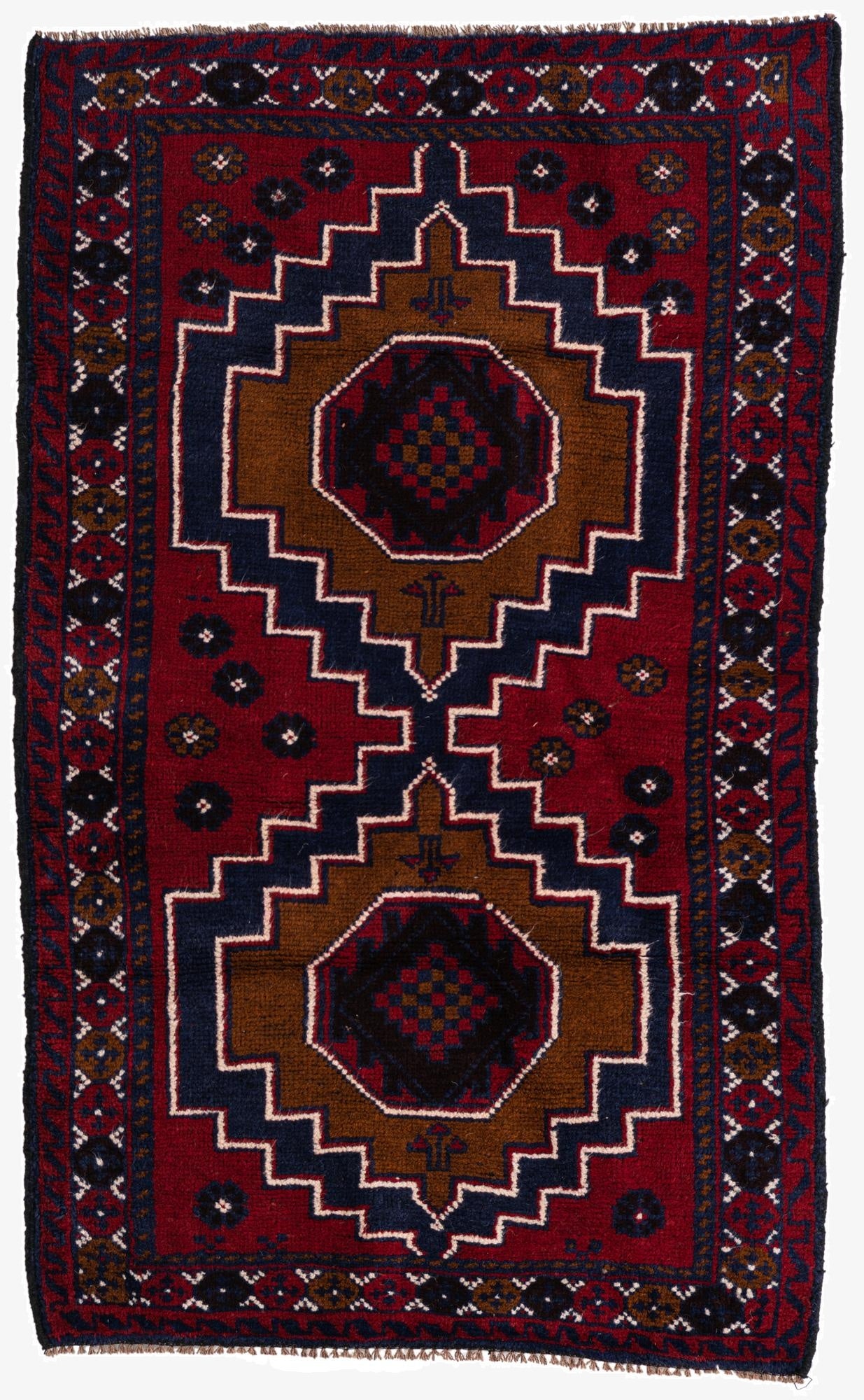  2' 10 x 4' 9  Hand Knotted Balouch Persian Wool Rug