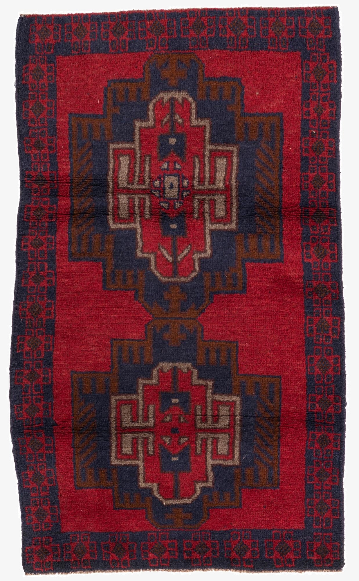  2' 10 x 4' 8  Hand Knotted Balouch Persian Wool Rug