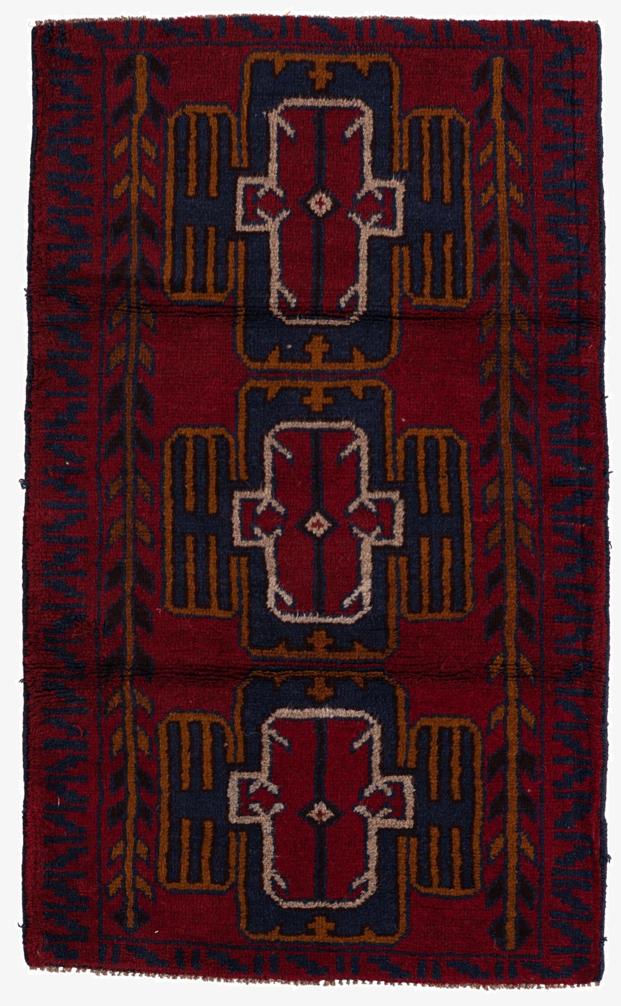 2' 10 x 4' 8  Hand Knotted Balouch Persian Wool Rug